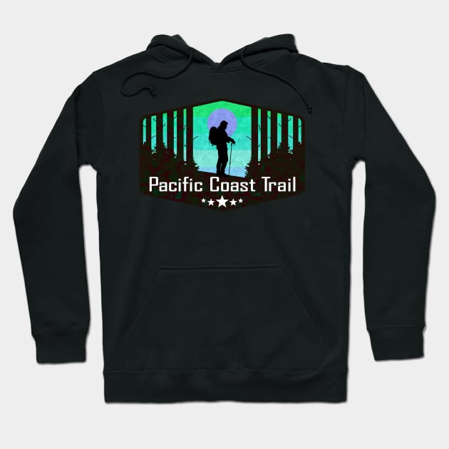 Pacific Coast Trail California Oregon Washington Hiking Hike Hiker Hoodie by TravelTime